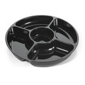 Fineline Settings Fineline Settings 3506-CL Platter Pleasers 12 in. 5 Clear Compartment Tray 3506-CL